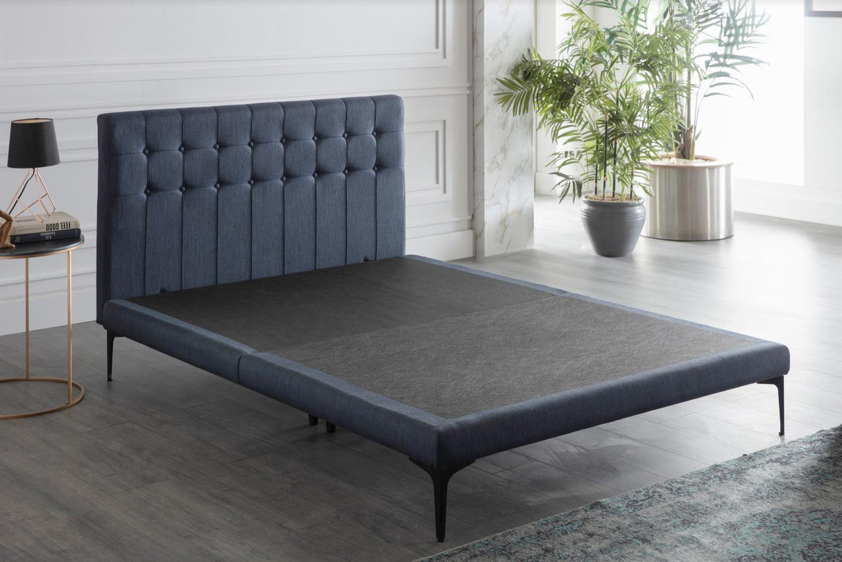 Stratton Bell Basic Navy King Platform Bed from Bellona - Luna Furniture