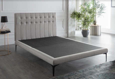Stratton Bell Basic Light Gray Twin Platform Bed from Bellona - Luna Furniture