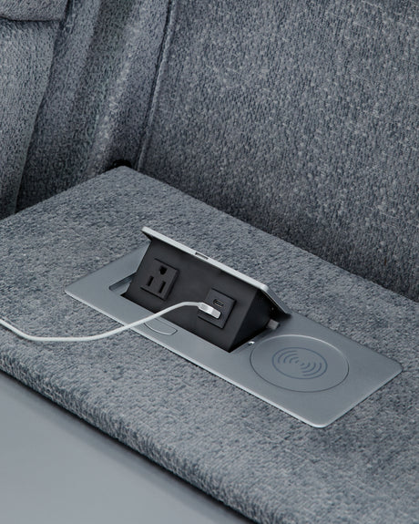 Studio Cave Sofa and Loveseat in Steel from Ashley - Luna Furniture