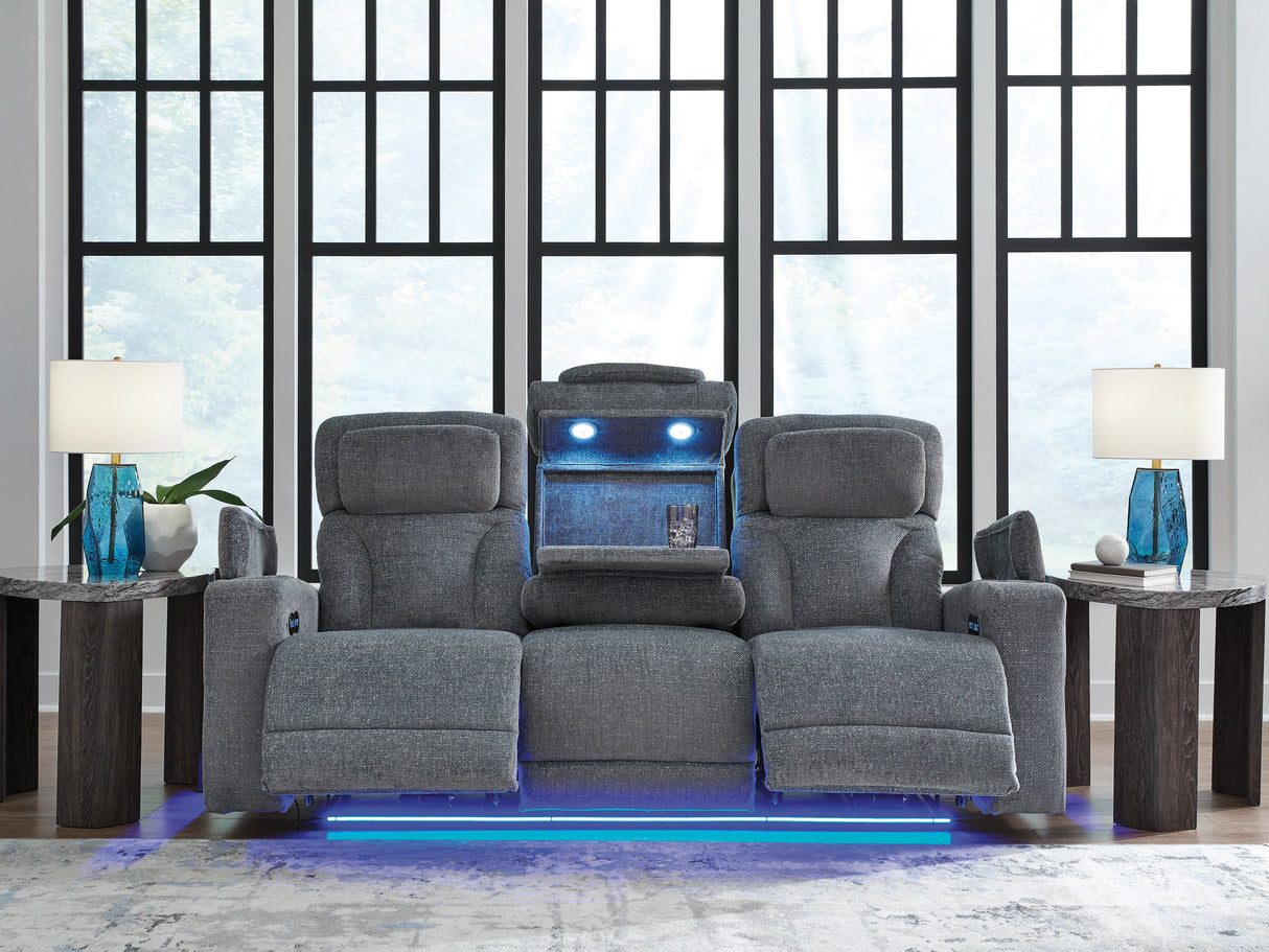 Studio Cave Steel Power Reclining Sofa from Ashley - Luna Furniture