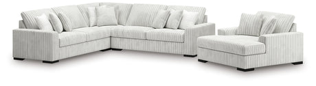 Stupendous Alloy 3-Piece Sectional and Oversized Chaise from Ashley - Luna Furniture