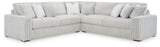 Stupendous Alloy 3-Piece Sectional with Ottoman from Ashley - Luna Furniture