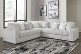Stupendous Alloy 3-Piece Sectional with Ottoman from Ashley - Luna Furniture