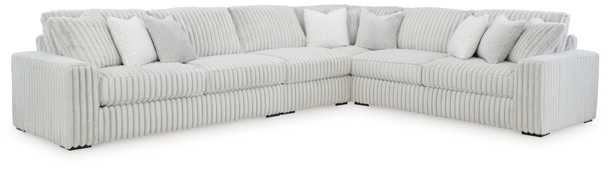 Stupendous Alloy 4-Piece Sectional with Ottoman from Ashley - Luna Furniture