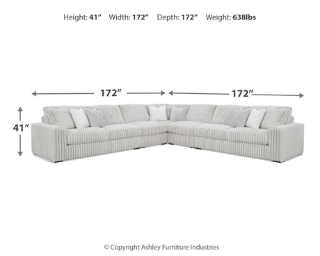 Stupendous Alloy 5-Piece Sectional with Ottoman from Ashley - Luna Furniture