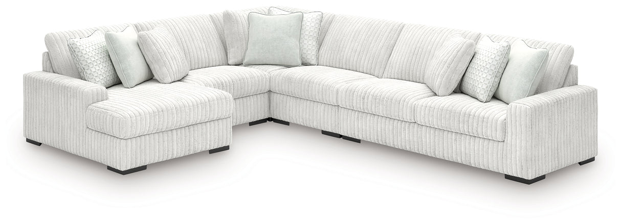 Stupendous Alloy 5-Piece LAF Chaise Sectional from Ashley - Luna Furniture