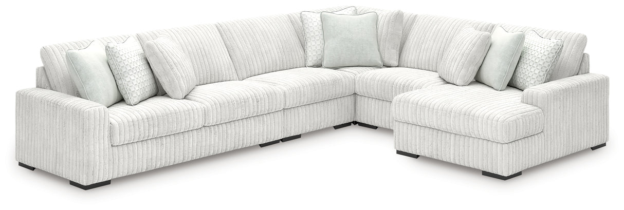 Stupendous Alloy 5-Piece RAF Chaise Sectional from Ashley - Luna Furniture