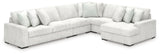 Stupendous Alloy 5-Piece RAF Chaise Sectional from Ashley - Luna Furniture