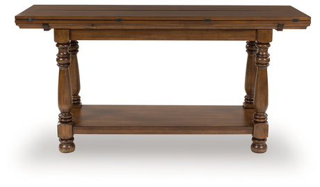 Sturlayne Brown Flip Top Sofa Table from Ashley - Luna Furniture