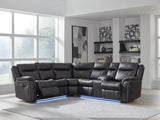 Sultan Meadow Carbon 2-Piece Reclining Sectional from Ashley - Luna Furniture