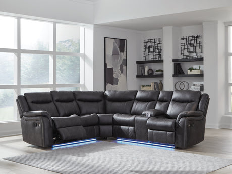 Sultan Meadow Carbon 2-Piece Reclining Sectional from Ashley - Luna Furniture