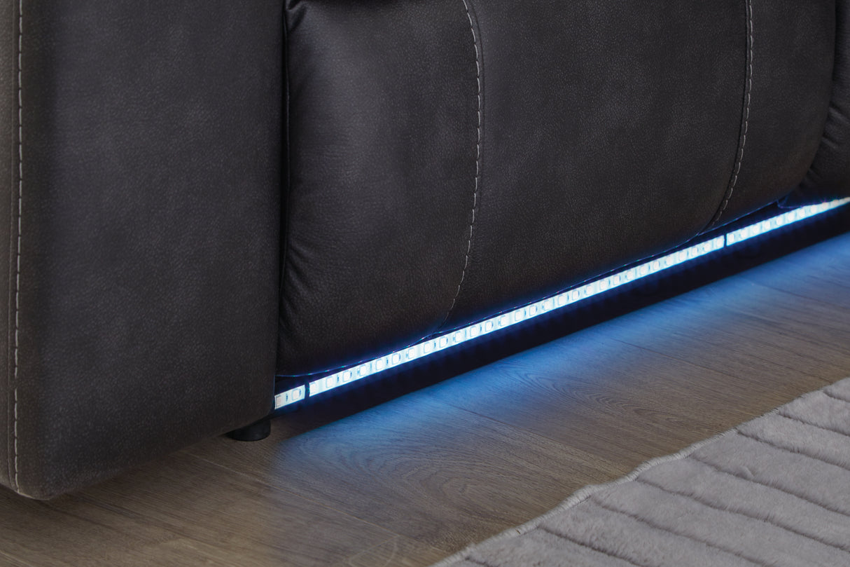 Sultan Meadow Carbon 2-Piece Reclining Sectional from Ashley - Luna Furniture