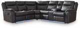 Sultan Meadow Carbon 2-Piece Reclining Sectional from Ashley - Luna Furniture