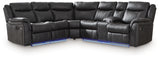 Sultan Meadow Carbon 2-Piece Reclining Sectional from Ashley - Luna Furniture
