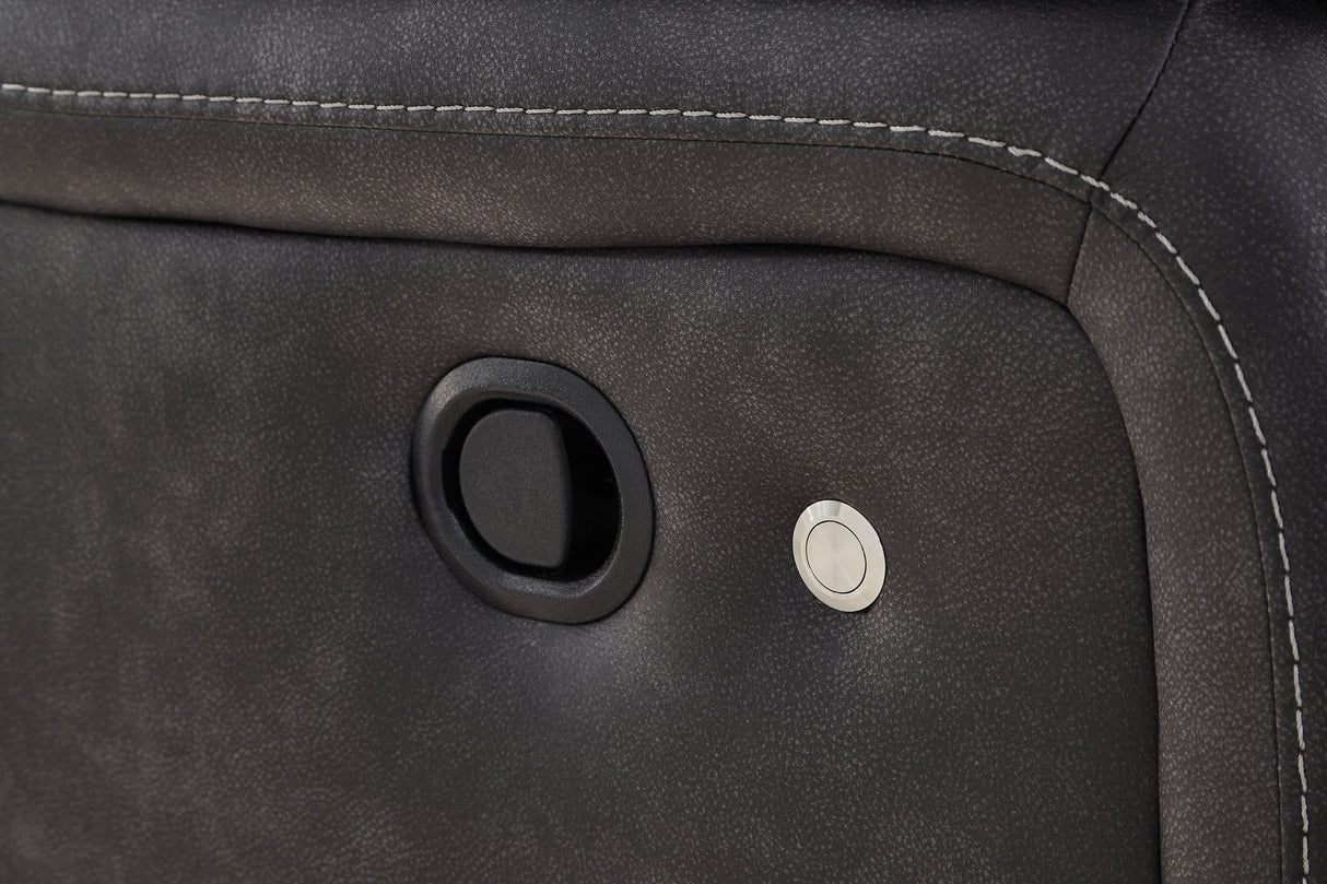 Sultan Meadow Carbon 2-Piece Reclining Sectional from Ashley - Luna Furniture