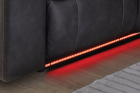 Sultan Meadow Carbon 2-Piece Reclining Sectional from Ashley - Luna Furniture