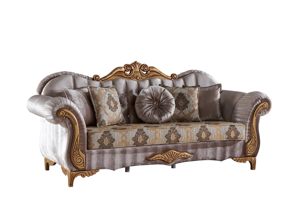 Sultan Traditional Sofa in Cream from Furnia - Luna Furniture