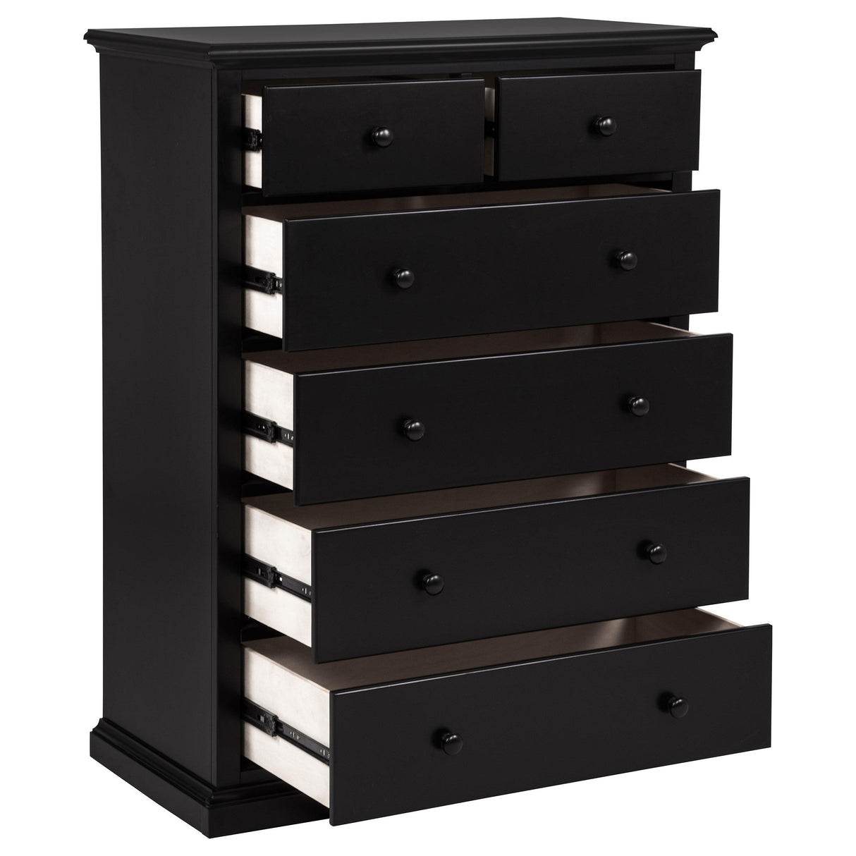 Sumerlin Black 6-Drawer Bedroom Chest from Coaster - Luna Furniture