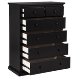Sumerlin Black 6-Drawer Bedroom Chest from Coaster - Luna Furniture
