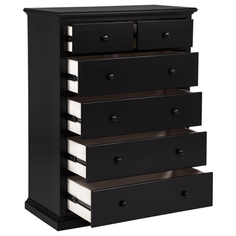 Sumerlin Black 6-Drawer Bedroom Chest from Coaster - Luna Furniture