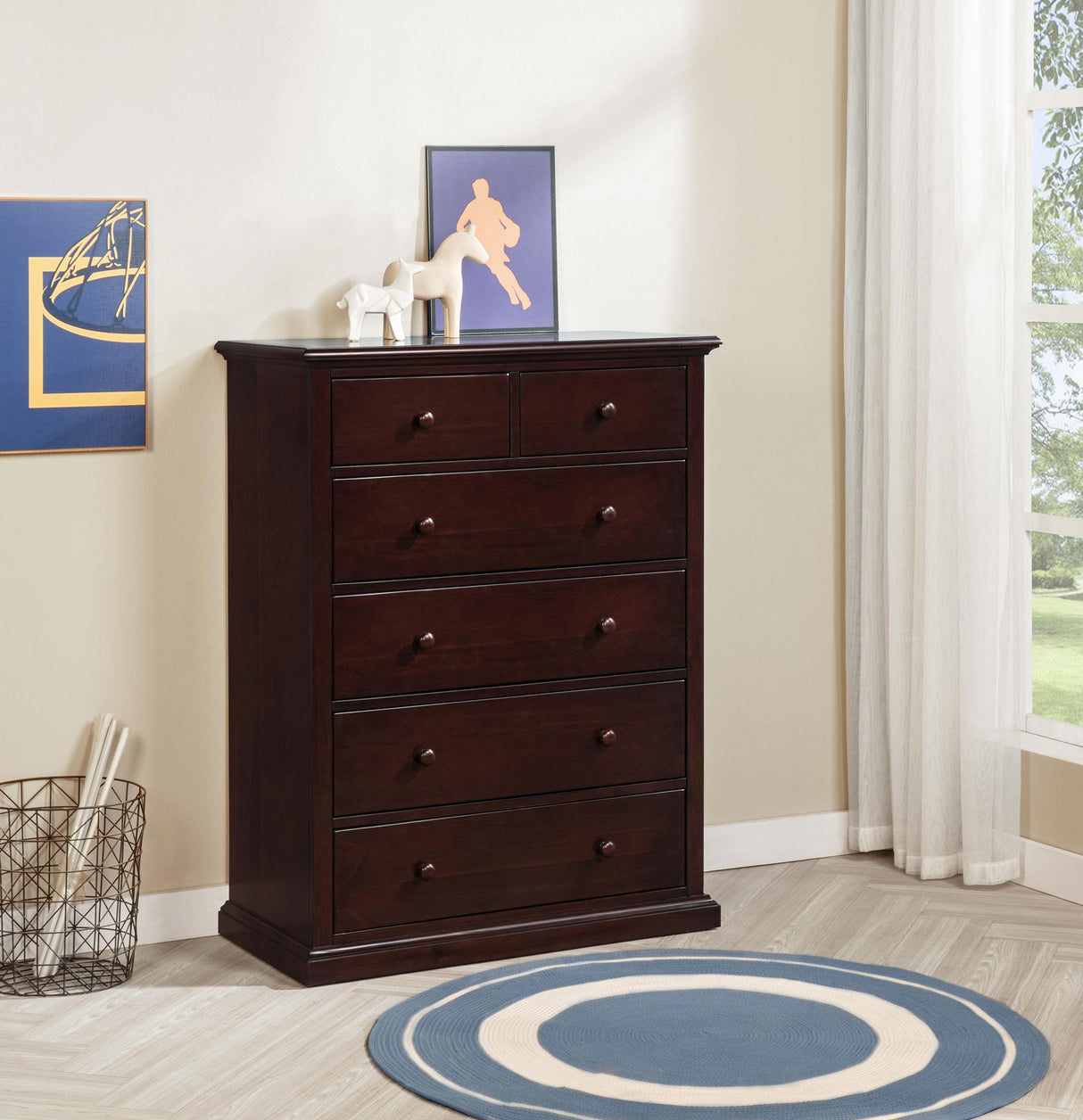Sumerlin Cappuccino 6-Drawer Bedroom Chest from Coaster - Luna Furniture