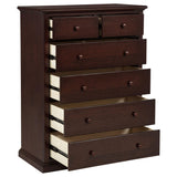 Sumerlin Cappuccino 6-Drawer Bedroom Chest from Coaster - Luna Furniture
