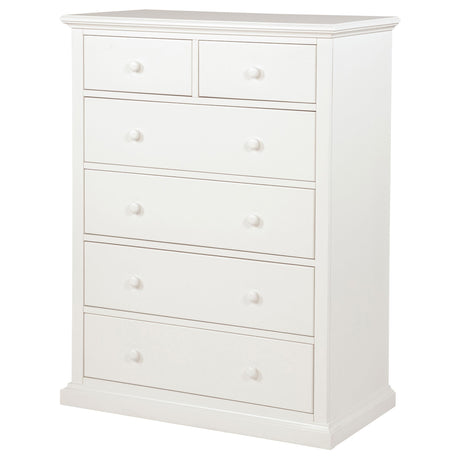Sumerlin White 6-Drawer Bedroom Chest from Coaster - Luna Furniture