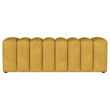 Summer Mustard Yellow Upholstered Channel Tufted Accent Bench from Coaster - Luna Furniture