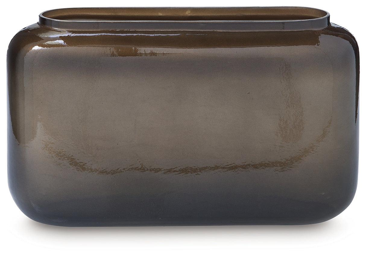 Sumner Gray/Gold Finish Vase from Ashley - Luna Furniture