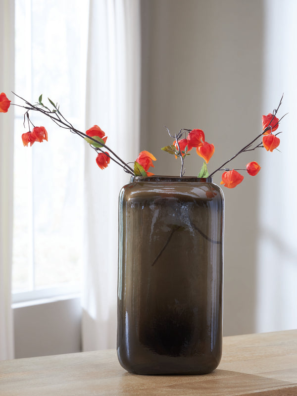 Sumner Gray/Gold Finish Vase