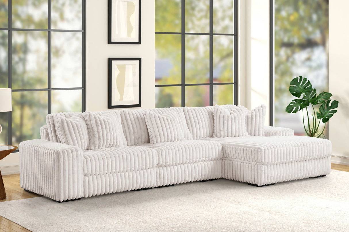 Sunday Beige 3-Piece RAF Sectional from Happy Homes - Luna Furniture