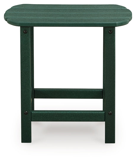 Sundown Shores 2 Adirondack Chairs with End table in Green from Ashley Furniture - Luna Furniture