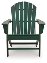 Sundown Shores 2 Adirondack Chairs with End table in Green from Ashley Furniture - Luna Furniture