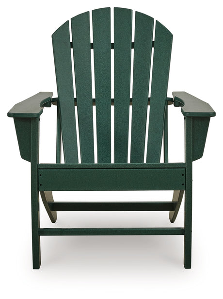 Sundown Shores 2 Adirondack Chairs with End table in Green from Ashley Furniture - Luna Furniture