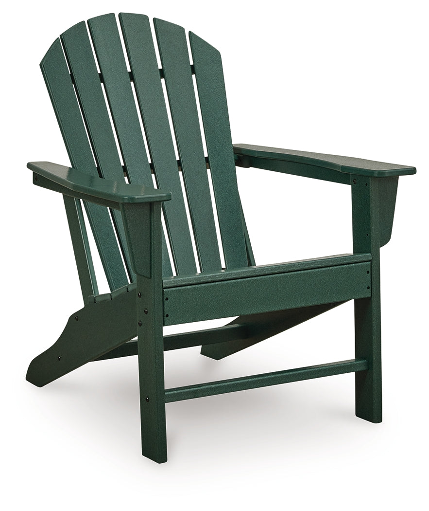 Sundown Shores 2 Adirondack Chairs with End table in Green from Ashley Furniture - Luna Furniture