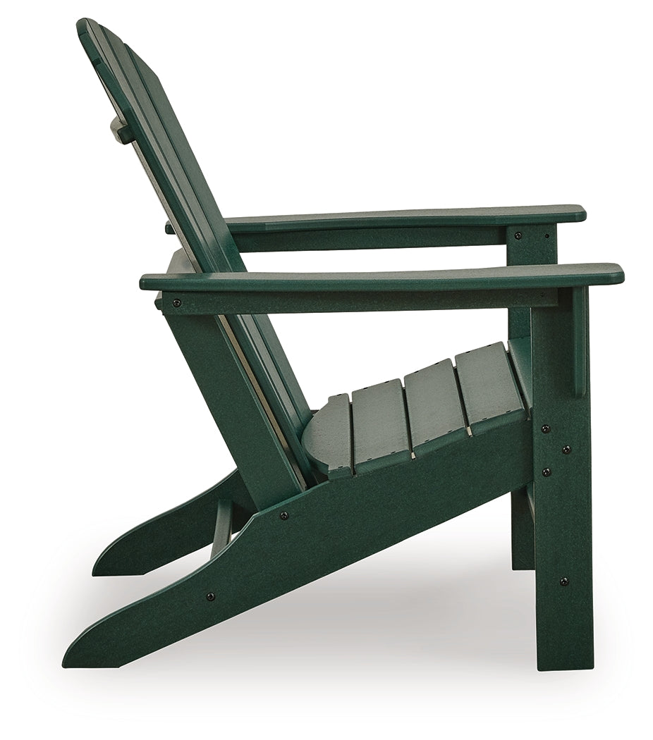 Sundown Shores 2 Adirondack Chairs with End table in Green from Ashley Furniture - Luna Furniture