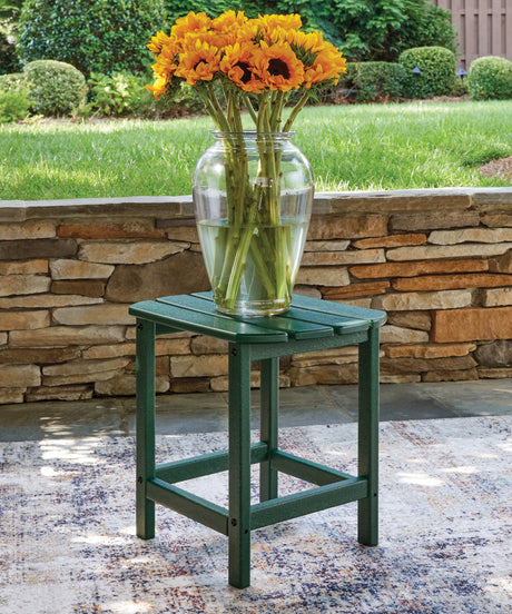 Sundown Shores 2 Adirondack Chairs with End table in Green from Ashley Furniture - Luna Furniture