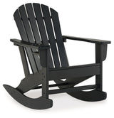 Sundown Treasure 2 Outdoor Chairs with End Table in Black from Ashley - Luna Furniture