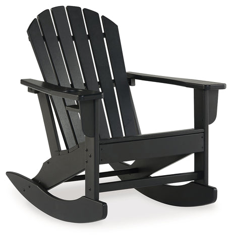 Sundown Treasure 2 Outdoor Chairs with End Table in Black from Ashley - Luna Furniture