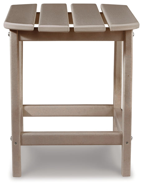 Sundown Treasure Driftwood 4 Adirondack Chairs and Outdoor End Table from Ashley - Luna Furniture