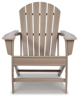 Sundown Treasure Driftwood 4 Adirondack Chairs and Outdoor End Table from Ashley - Luna Furniture