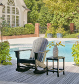 Sundown Treasure Outdoor Chair with End Table in Black from Ashley - Luna Furniture