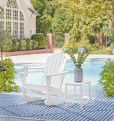 Sundown Treasure Outdoor Chair with End Table in White from Ashley - Luna Furniture