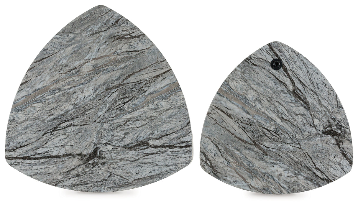 Surmour Gray/Brown Stacked Coffee Table from Ashley - Luna Furniture