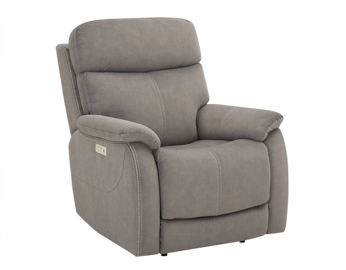 Surrey Taupe Vegan Leather Power Recliner from Steve Silver - Luna Furniture