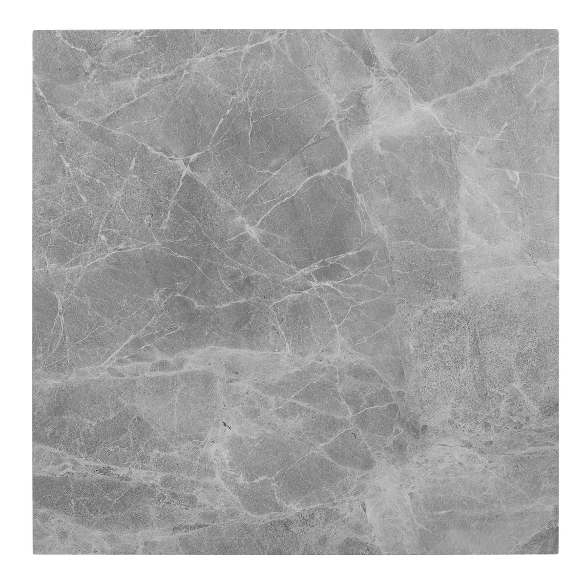 Artemis Gray Square Marble Top 9-Piece Counter Height Dining Set with White Vegan Leather Chairs
