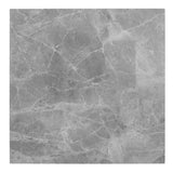 Artemis Gray Square Marble Top 9-Piece Counter Height Dining Set with White Vegan Leather Chairs