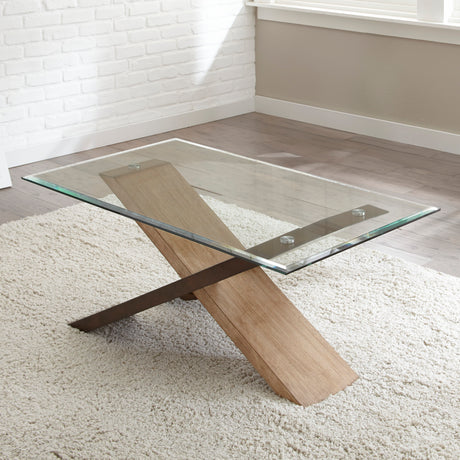 Tasha 3-Piece Set(Glass Top Cocktail & 2 End Tables) from Steve Silver - Luna Furniture