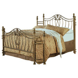 Sydney Brushed Gold Metal Eastern King Open Frame Bed from Coaster - Luna Furniture