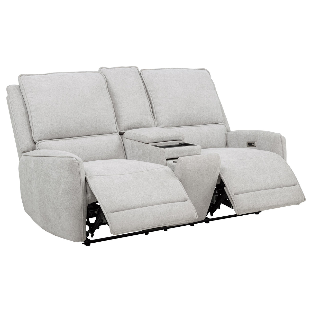 Sylmar Dove Gray 2-Piece Chenille Power Reclining Living Room Set from Coaster - Luna Furniture